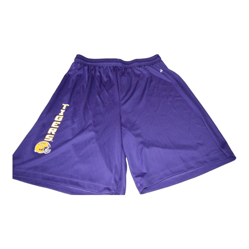 LSU Athletic Shorts Pullup Spellout "Tigers" Badger Sport Loungewear Gameday
